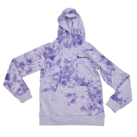 Champion | Girl's Tie Dye Pull Over Hoodie | Purple | Size XLarge (14/16) - Picture 1 of 2